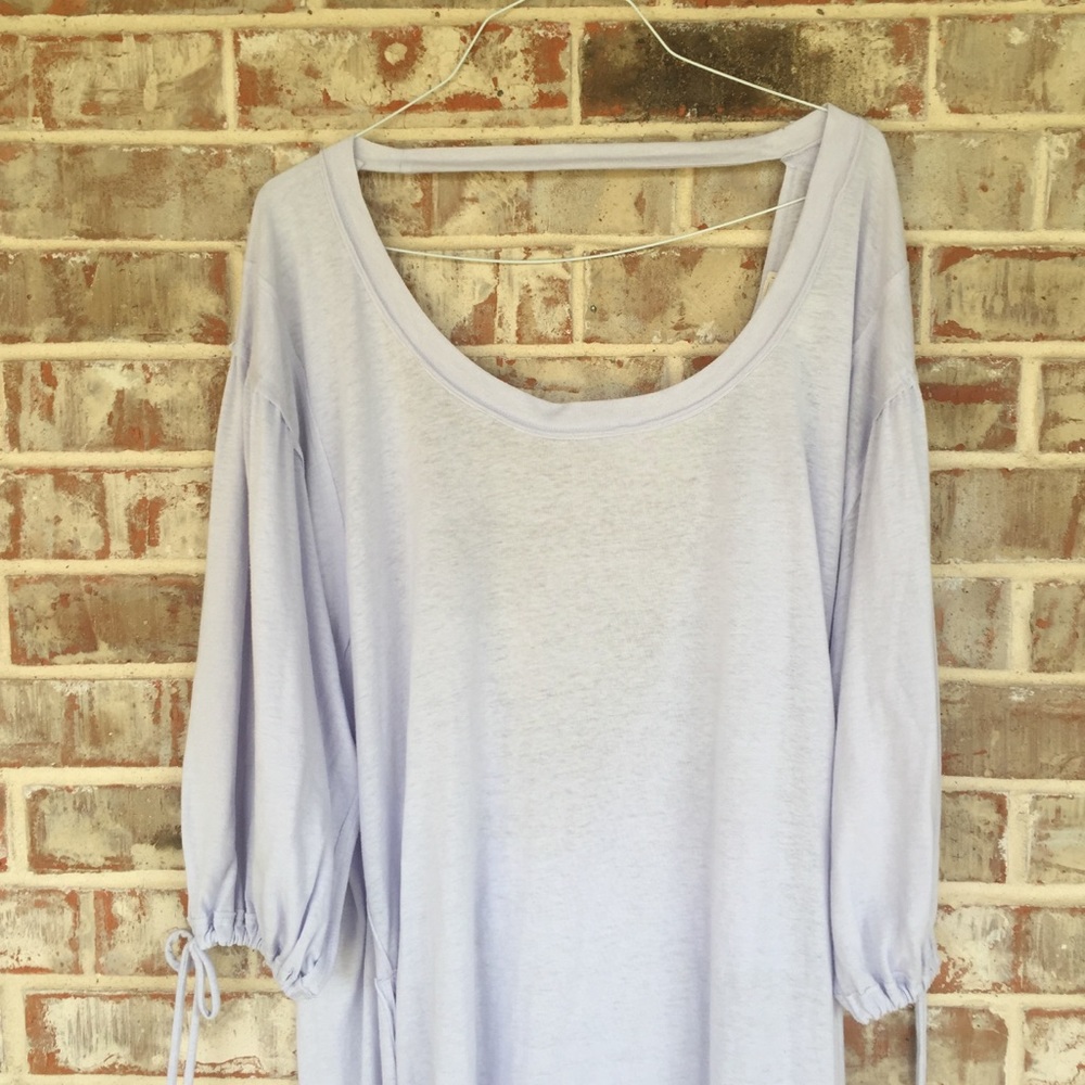 Free People Open Back Lilac Boho High Low Dress L - Picture 4 of 12